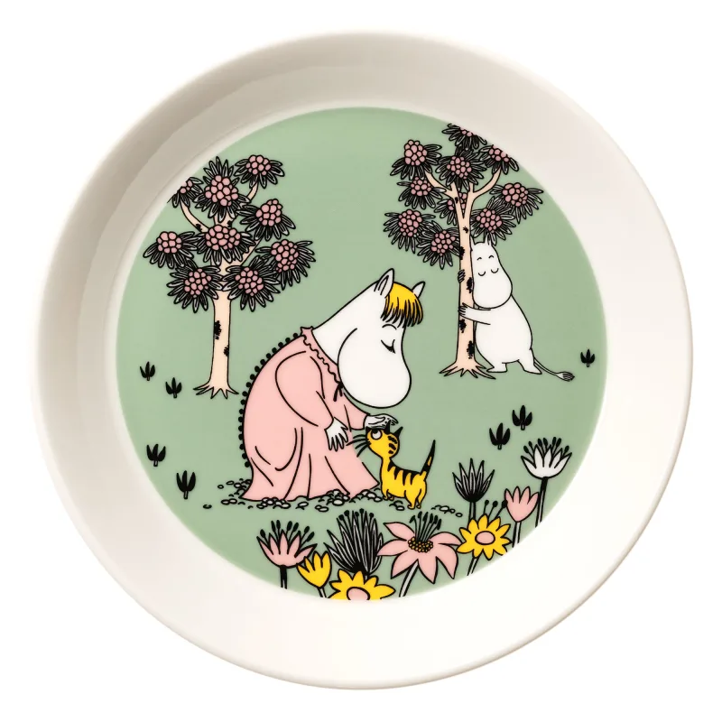 Moomin arabia Omtanke tallerken Ø19 cm, grøn