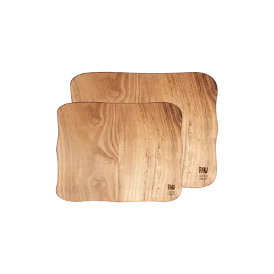 Raw Teak skærebrætsæt (32x24 cm og 40x30 cm)