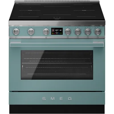Smeg Portofino CPF90I1PEG2 induktionskomfur med ovn 90 cm, emerald green