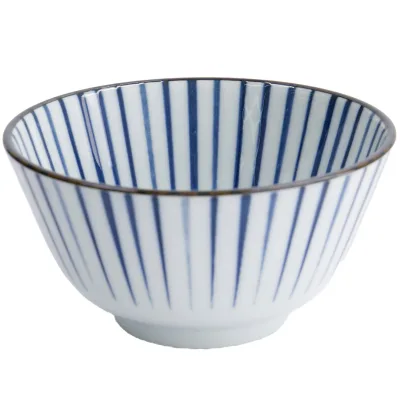 Tokyo Design Studio Natsu Tokusa skål 350 ml, blå/hvid
