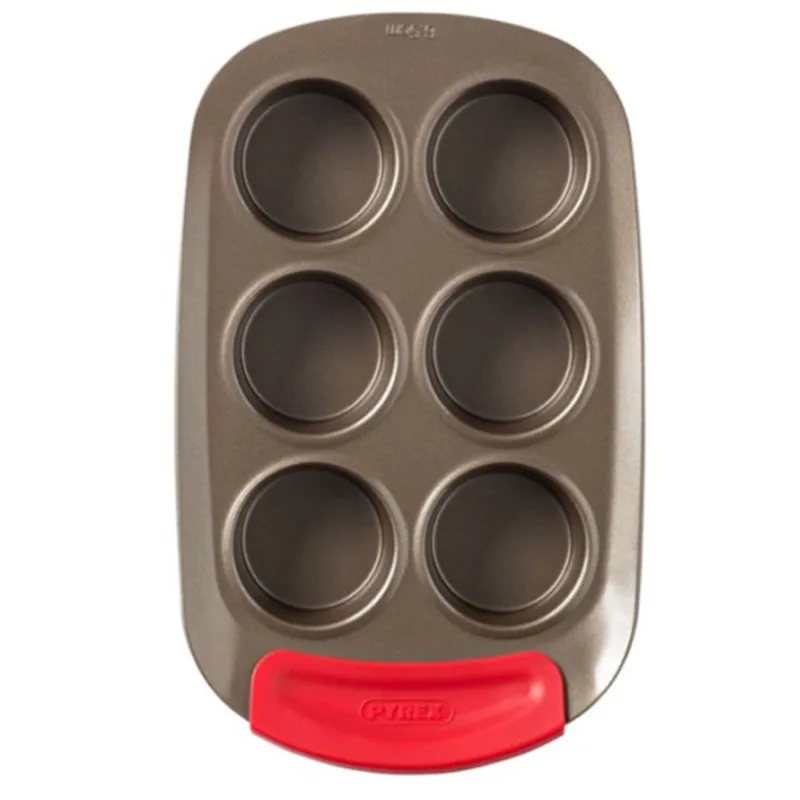Pyrex Asimetria muffinsform til 6 muffins, kulstofstål