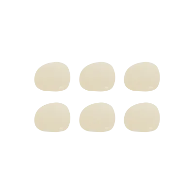 Raw silikone coasters glasbrikker 6-pak - Spring Sand