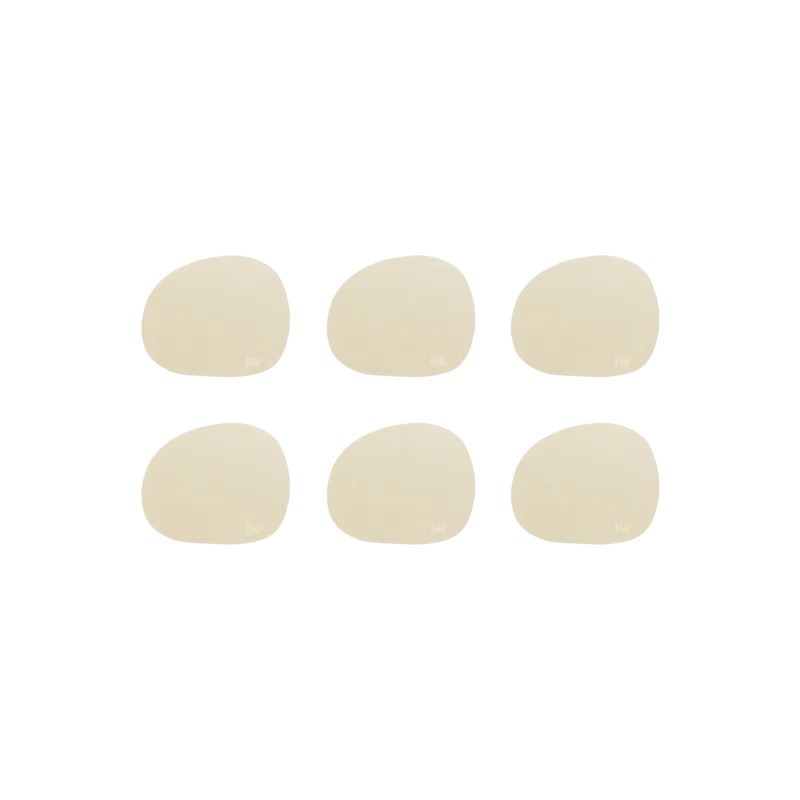 Raw silikone coasters glasbrikker 6-pak - Spring Sand