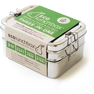 Eco lunchbox ECO Tre-i-en Madkasse Rustfrit Stål