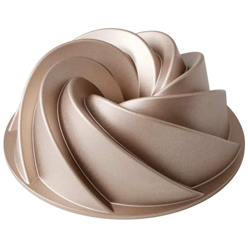 Blomsterbergs Swirl kageform 24 cm, rosaguld