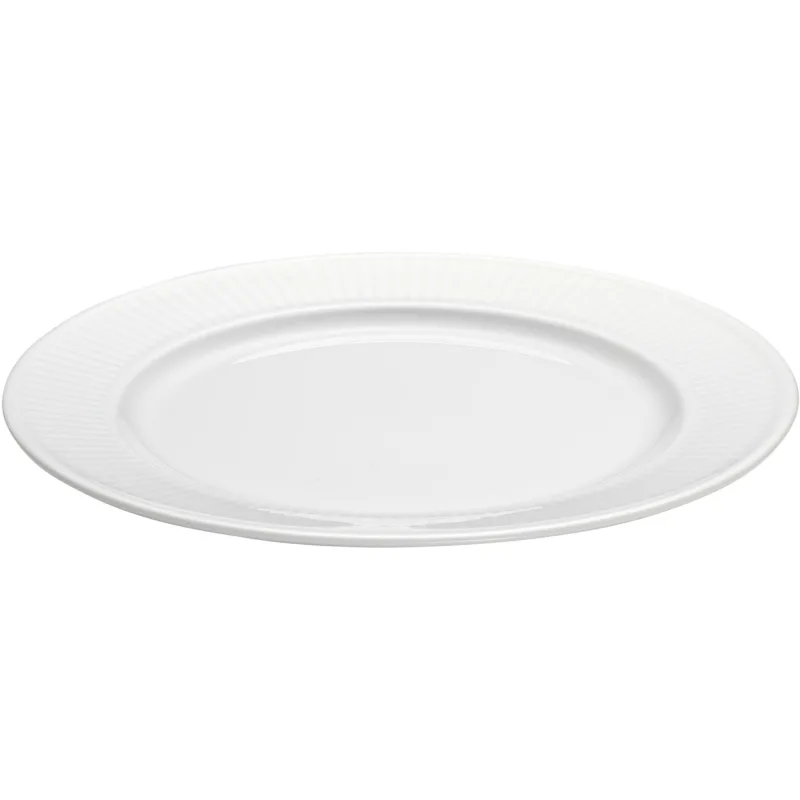 Pillivuyt Hvid Plissé tallerken, Ø 17 cm.