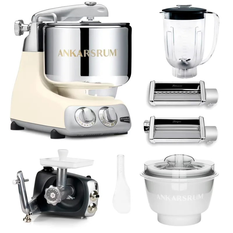 Ankarsrum Assistent Original køkkenmaskine med middagspakke, light creme