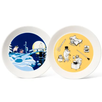 Moomin arabia Mumin tallerken, Kontor & Vinternat, 19 cm, 2 stk.