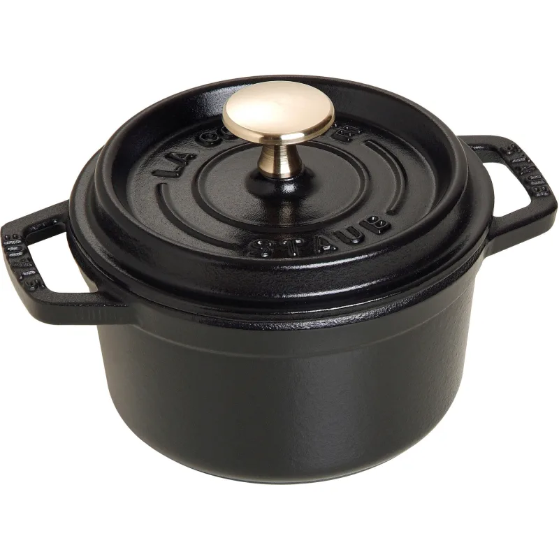 Staub La Cocotte Rund cocotte 14cm. 0,8 liter, sort
