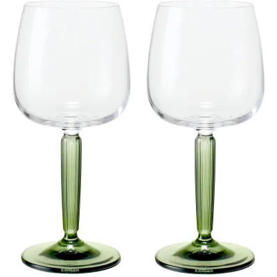 Kähler Hammershøi hvidvinsglas, 35 cl, Ø 8,5 cm, 2 stk, grøn