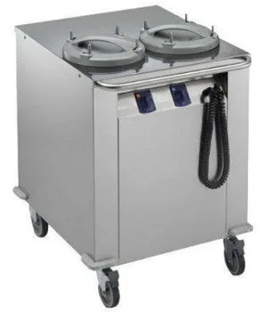 Mobil tallerken og kurvedispenser med varme 2XØ-255mm