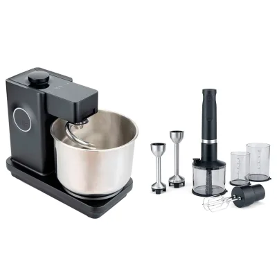 Wilfa KM2BS-T70 Probaker Timer køkkenmaskine + IM4B-1000FP Prostick stavblender