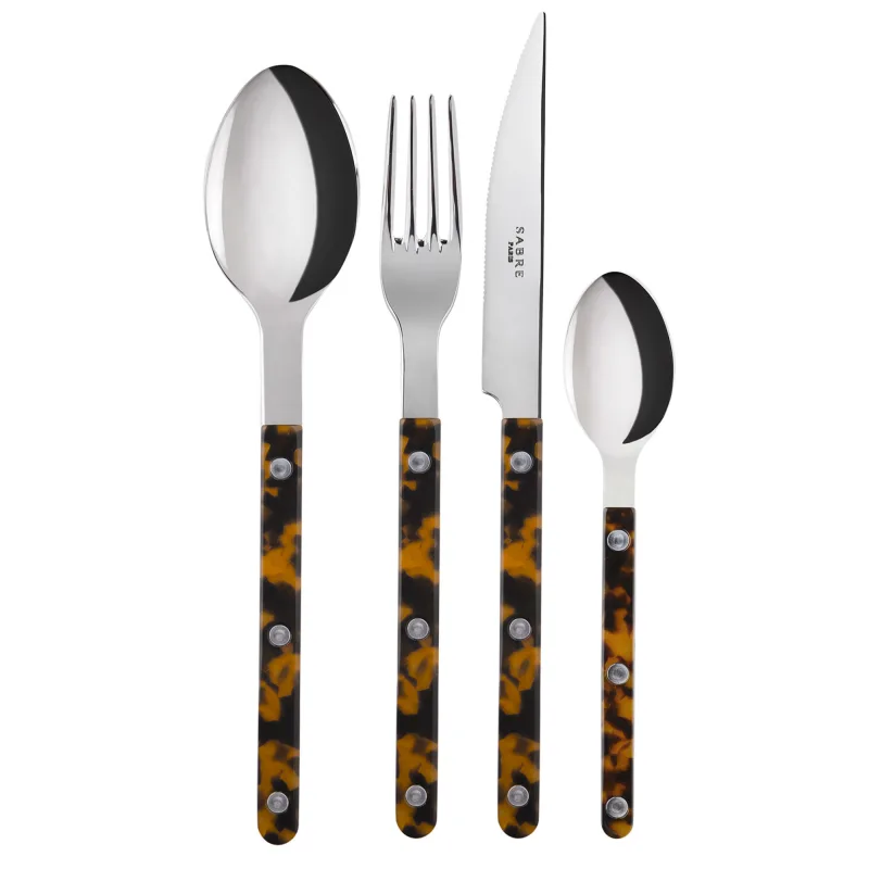 Sabre paris Sabre Bistrot Tortoise Bestiksæt med 4 dele, faux-sildpadde