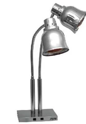 Dobbelt varmelampe PLC500 infarød SARO
