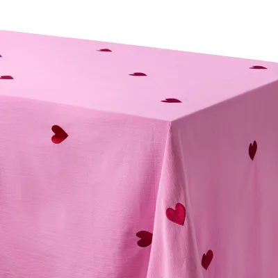 Midnatt Midnats Pink Hearts Dug 180x145 cm, lyserød