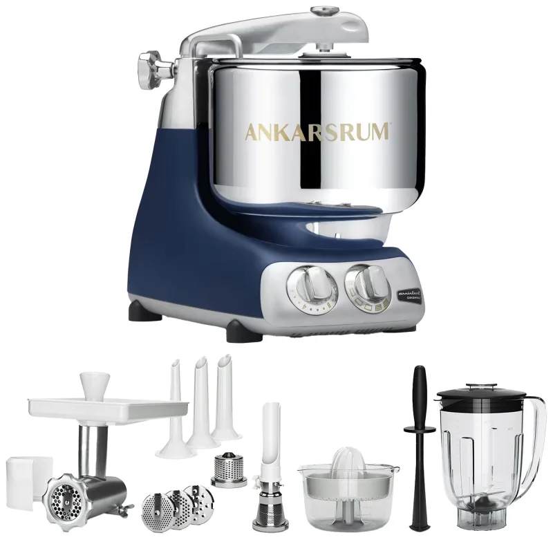 Ankarsrum AKM 6230 Køkkenmaskine + Deluxe pakke, Royal Blue
