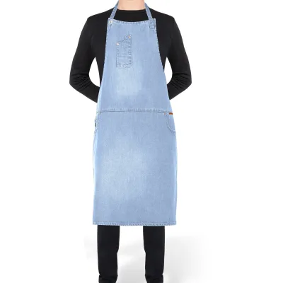 Dutchdeluxes Five Pockets Comfort Fit forklæde, washed indigo
