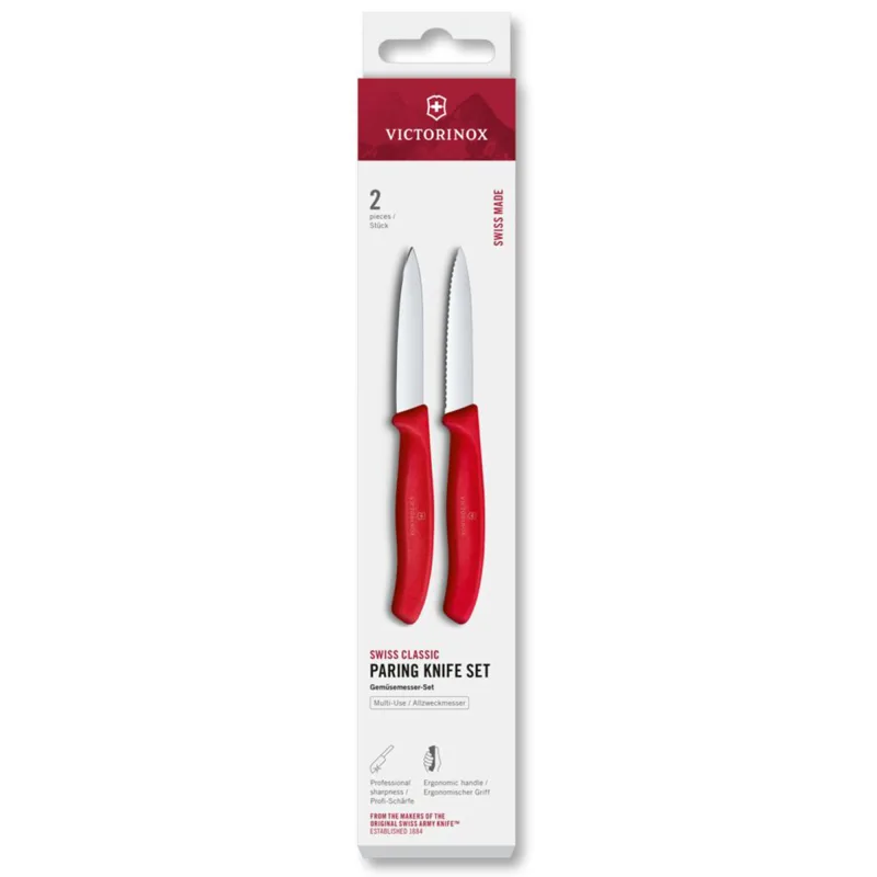 Victorinox Swiss Classic urtekniv 8 cm 2-pak, rød