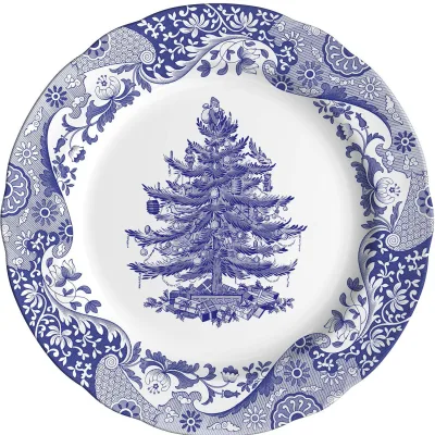 Spode Blue Italian Christmas Tree Tallerken 27cm