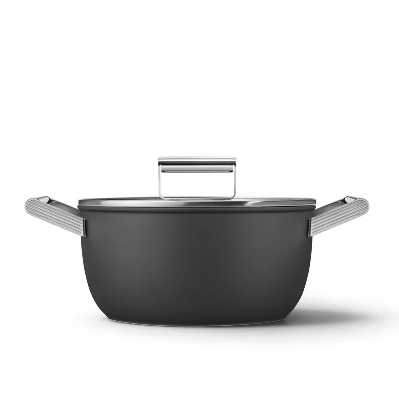 Smeg Gryde Ø24 cm/4,5 liter,sort
