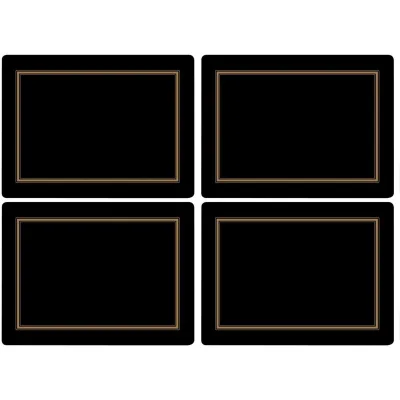Pimpernel Classic Underlag Sort 4 stk