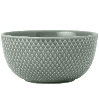 Lyngby porcelæn Rhombe Earth skål 13 cm, moss
