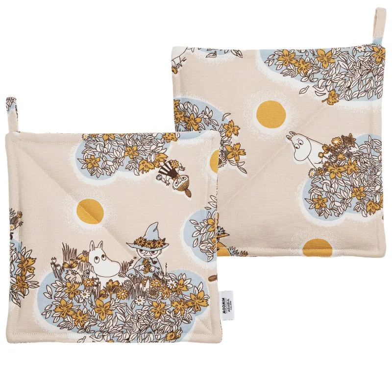 Moomin arabia Mumi grydelapper 2 stk., Venner for altid