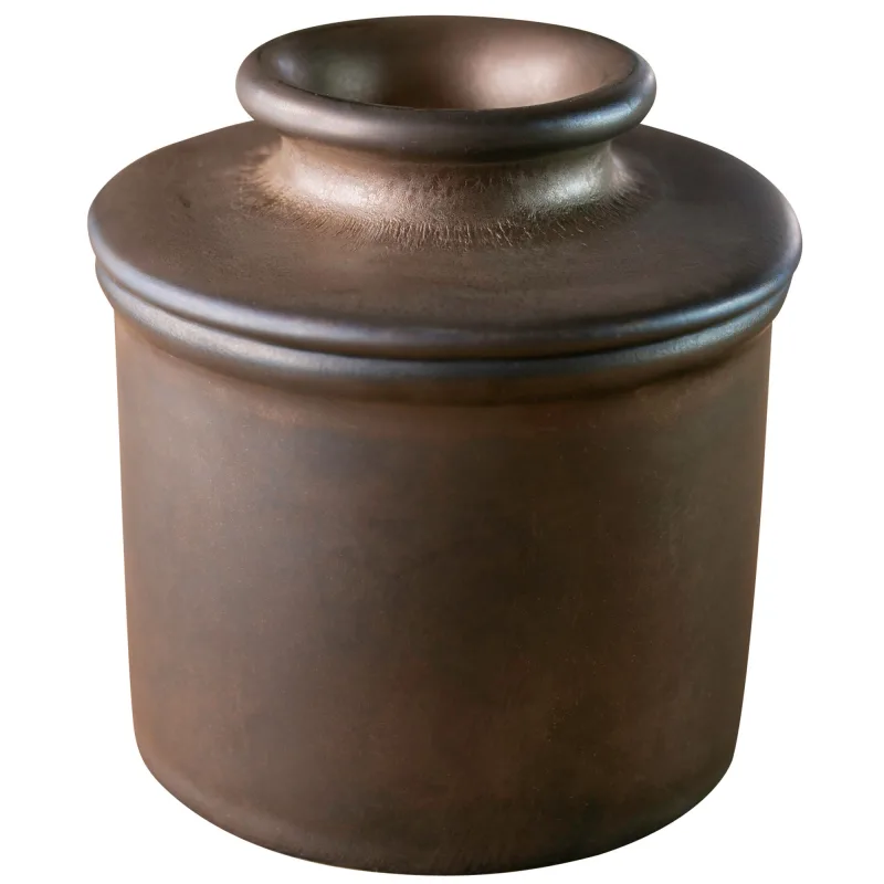 BUTTERBELL Reactive Glaze smørklokke, mat bronze