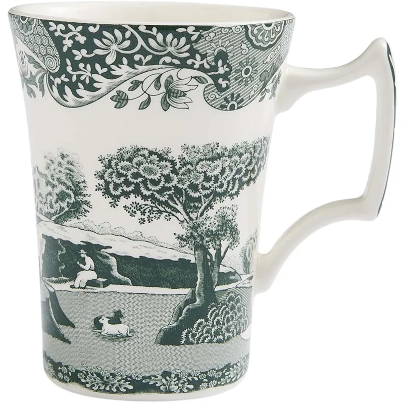 Spode Heritage Green Italian krus 28 cl, grøn/hvid