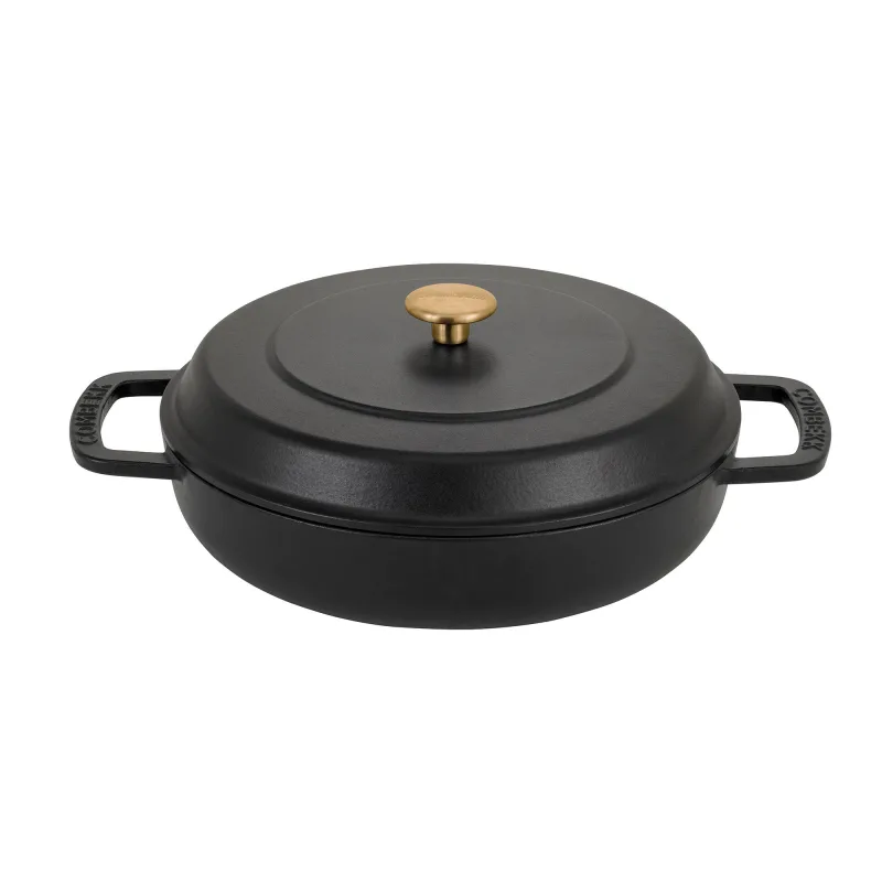 Combekk Lav gryde med låg Ø28 cm/5 liter, sort