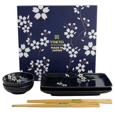 Tokyo design studio Sakura sushisæt 6 dele, cobolt blue