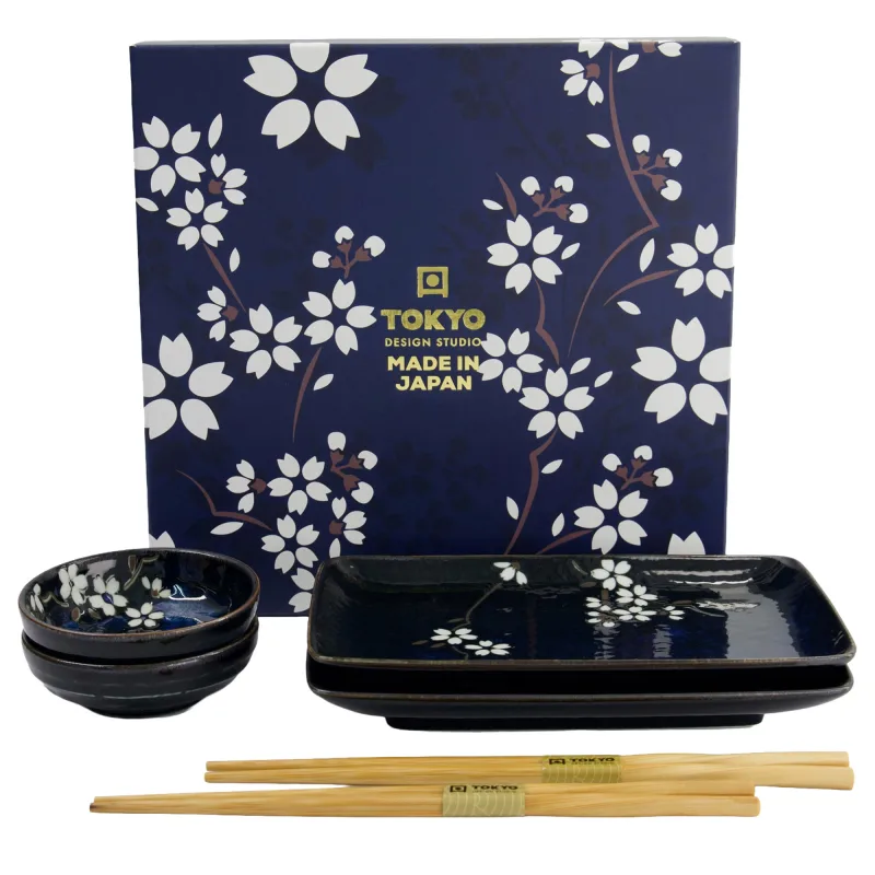 Tokyo design studio Sakura sushisæt 6 dele, cobolt blue