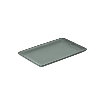 Raw rektangulær frokosttallerken 23,5 x 15 cm - Northern Green