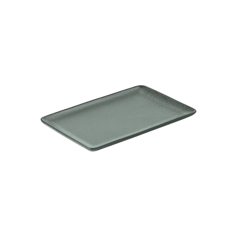 Raw rektangulær frokosttallerken 23,5 x 15 cm - Northern Green