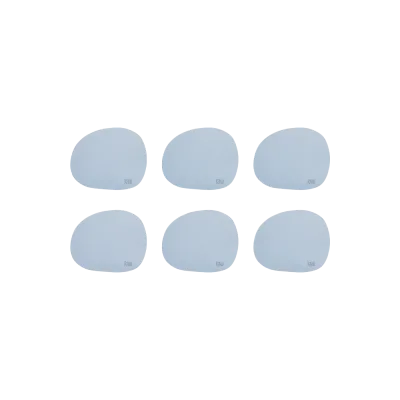 Raw silikone coasters glasbrikker 6-pak - Sky Blue