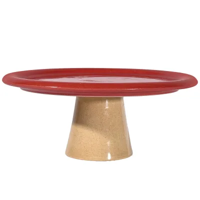 Byon Porto kagefad 26,5x11 cm, rød/beige