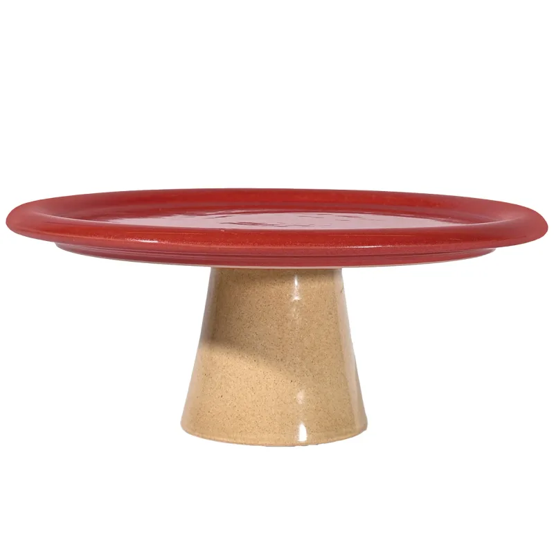 Byon Porto kagefad 26,5x11 cm, rød/beige