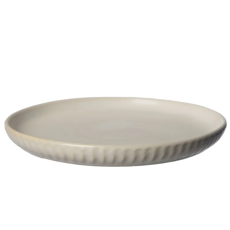 Ernst Tallerken riflet 16 cm, naturhvid