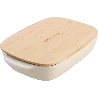 Kitchenaid Ovnform med låg 39 x 23,5 x 7,5 cm, creme