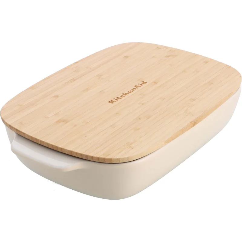 Kitchenaid Ovnform med låg 39 x 23,5 x 7,5 cm, creme