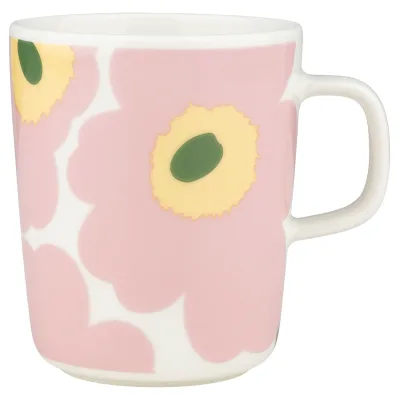 Marimekko Unikko kop 2,5 dl, rosa/hvid