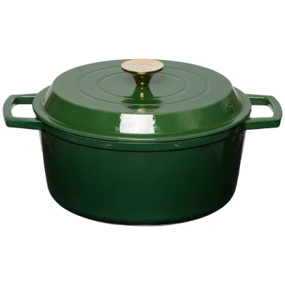 Mareld Støbejernsgryde 5,0 liter, mørkegrøn