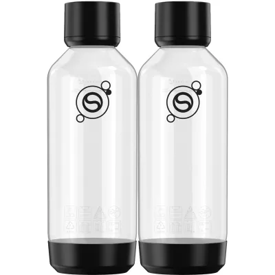 Sodastream Fizz & Refresh flaske 2 × 1 liter, sort