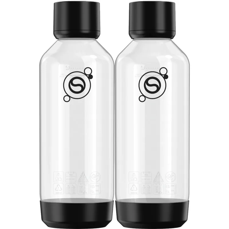 Sodastream Fizz & Refresh flaske 2 × 1 liter, sort