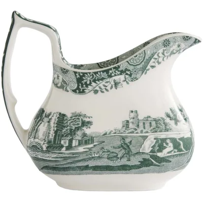 Spode Heritage Green Italian mælkekande 22 cl, grøn/hvid