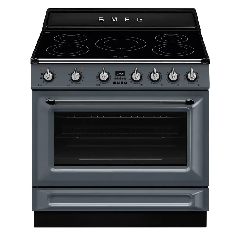 Smeg TR90IPGR Victoria induktionskomfur med pyrolyse 90 cm, grå
