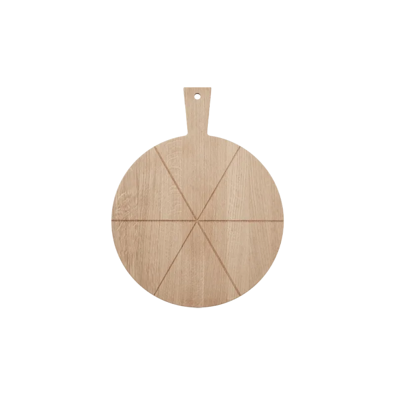 Rundt tapasbræt i eg - 36 cm