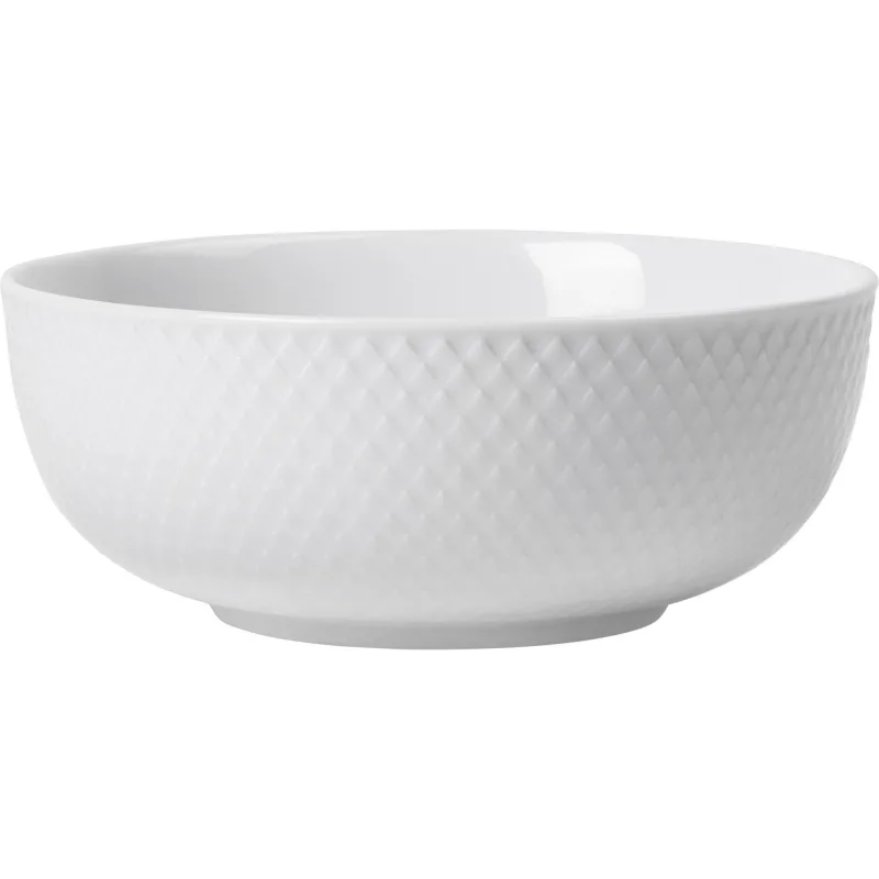 Lyngby porcelæn Rhombe skål Ø15.5 cm, hvid