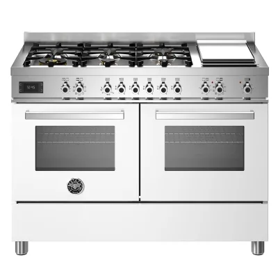 Bertazzoni PRO126G2EBIT Professional gaskomfur, 120 cm, hvid