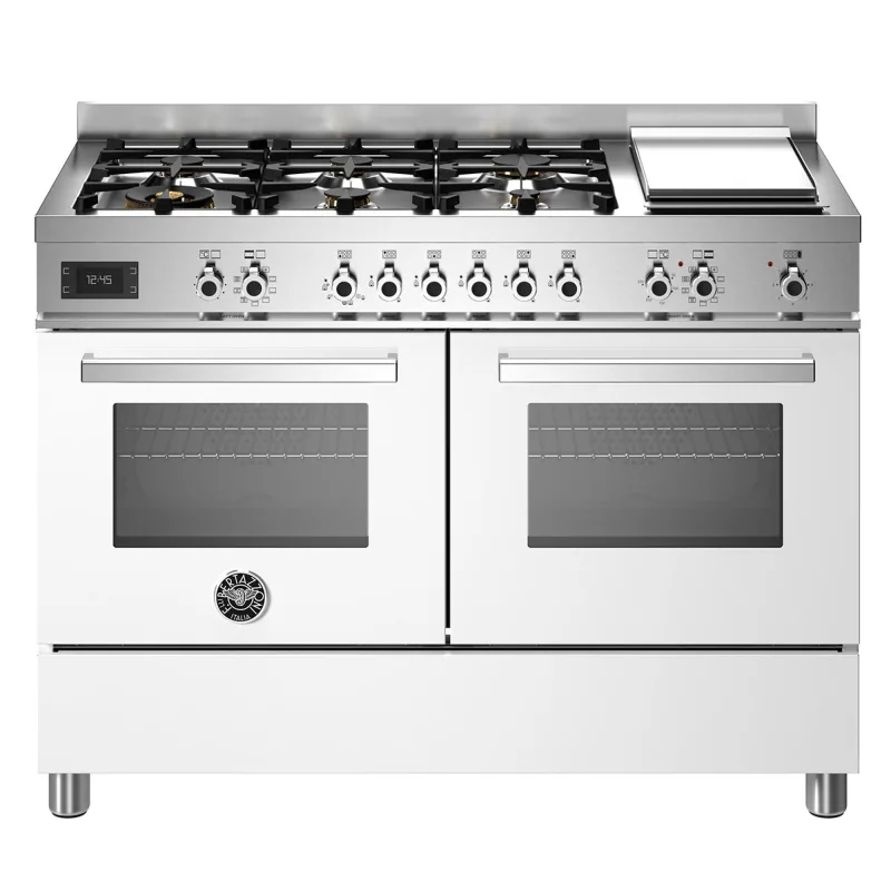 Bertazzoni PRO126G2EBIT Professional gaskomfur, 120 cm, hvid